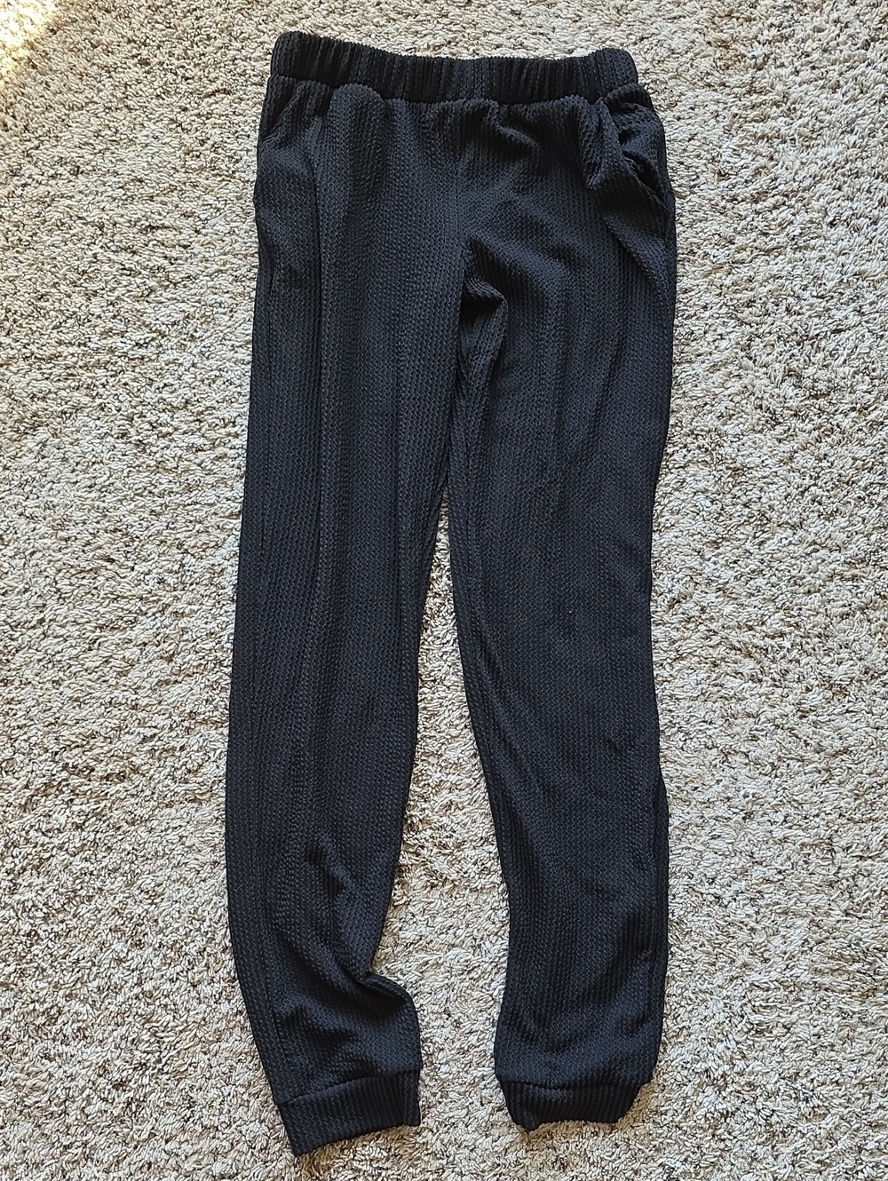 Black Knit Jogger Pants Size S